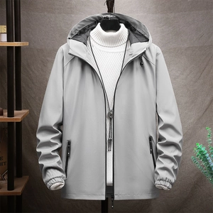 Giacca Casual Da Uomo Con Cappuccio Capospalla Antivento Vestibilità Slim Cappotto Leggero Con Zip E Tasche Per Tutti I Giorni