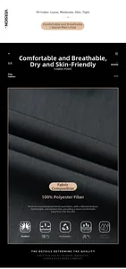 Détail de la texture du tissu en polyester gris pour veste de montagne imperméable