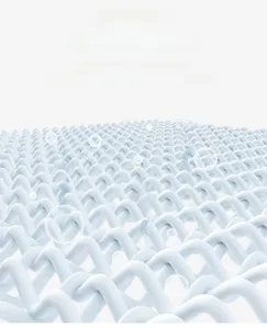 Microscopic view of breathable mesh fabric showing cooling and ventilation features