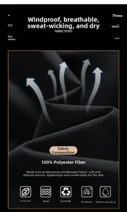 Close-up of windproof and breathable 100% polyester fabric texture for men jacket