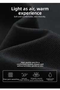 Detail view of premium black knit fabric with soft texture and durable ribbed pattern