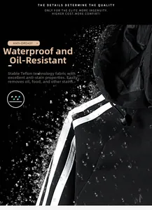 Detail of waterproof and anti-stain TEFLON fabric showing hydrophobic water splash effect