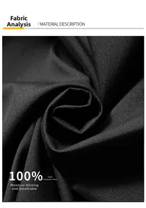 Detail of black twill polyester fabric showing high-quality texture and fiber weave