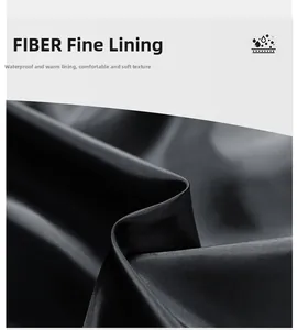 Detailed close-up of water-resistant exquisite lining fiber for warm winter vest
