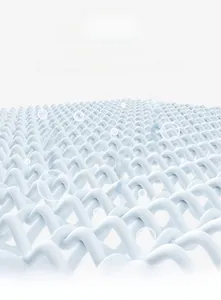 Macro 3D render of breathable oxford fabric fibers showing airflow for cooling