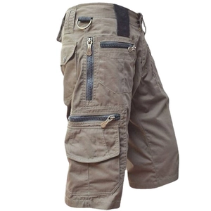 Men Cargo Shorts Pure Cotton Multi Pocket Tactical Straight Leg Casual Loose Fit Work Shorts Summer Outdoor Bottoms
