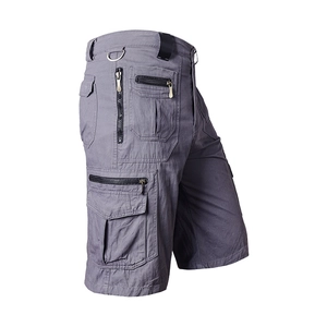Men Pure Cotton Multi Pocket Cargo Shorts Tactical Outdoor Straight Leg Capri Shorts For Men Casual Work Short Pants