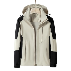 Herren Outdoor Kapuzen Windjacke Wasserdicht Winddicht Atmungsaktiv Funktionsgewebe Casual Sport Oberbekleidung Mantel Plus Size