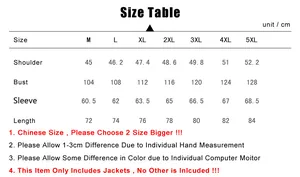 Tableau détaillé des tailles pour chemise décontractée en coton pour homme avec mesures buste