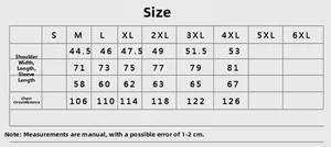 Detailed size chart for men's casual blazer showing shoulder, chest, and sleeve measurements