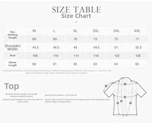 Detailed size chart for winter jacket featuring chest, shoulder, and sleeve measurements