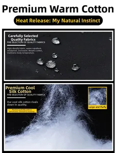 Macro detail of waterproof high-density fabric and soft thermal insulation cotton padding