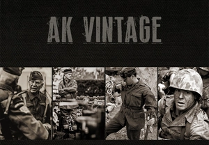 Retro vintage military flight jacket style posters showing rugged outerwear details