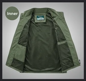 Gros plan sur la doublure en maille respirante et la poche intérieure de cette veste verte