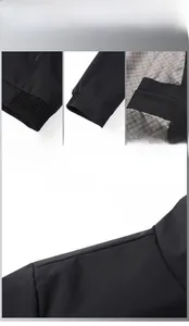 Detail of men's casual jacket featuring ribbed hem, plaid lining, and inner pocket