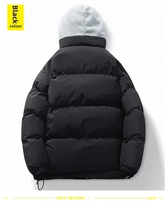 Detail der winddichten Herren-Winterjacke mit verstellbarem Kordelzug und elastischen Bündchen