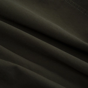 Men's casual cotton cargo jacket in dark olive green with premium twill texture weave