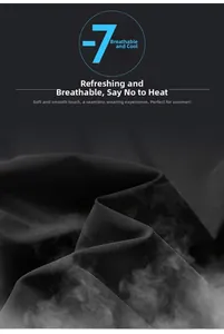 Macro detail showing highly breathable fabric mesh with -7 degree cooling effect