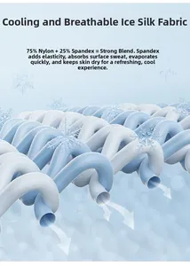 Macro view of 75% nylon and 25% spandex breathable ice silk fabric with cooling texture