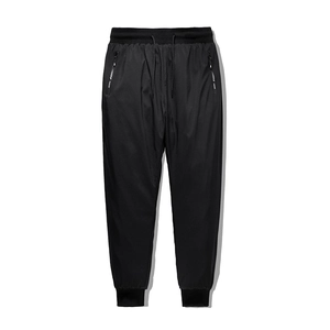 Men Down Pants Winter Warm Windproof Water Repellent Thermal Casual Sports Joggers Trousers Black Elastic Waist Quilted Bottoms