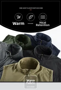 Détail de la doublure polaire chaude et du zip en métal sur un gilet d'extérieur pour homme