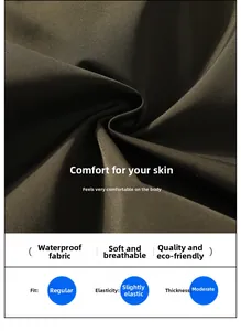 Detailed macro view of waterproof and eco-friendly fabric texture on outdoor jacket