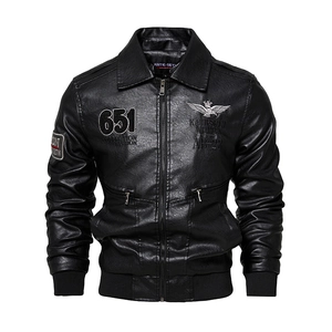 Veste de Moto en Cuir PU pour Homme Hiver Doublée Polaire Bomber Chaud Avec Col en Fausse Fourrure Amovible Manteau Grande Taille