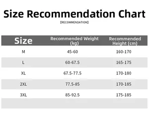 Detailed size chart for men's wide-leg denim jeans showing weight and height recommendations