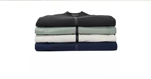 Flat lay view of men casual stand collar jackets in black, green, beige and navy colors