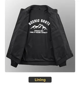 Detail of black jacket breathable mesh lining with scenic route mountain print graphic