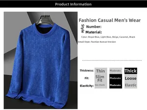 Détail du pull en chenille bleu roi montrant le tricot géométrique et le tissu épais