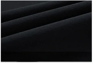 Detailed macro view of breathable and wear-resistant black spandex jacket fabric texture
