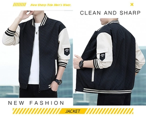 Detail der Color-Block-Jacke mit geripptem Kragen und Sport-Outdoor-Ärmel-Aufnäher