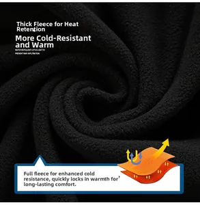 Macro view of water-repellent thick fleece lining with heat-trapping thermal texture