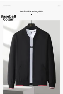 Detail showing the bomber jacket with striped elastic cuffs and sleek zipper closure