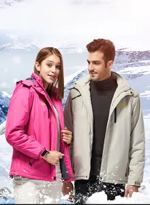 Detail of fleece lining on waterproof ski jackets for windproof outdoor protection