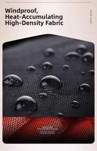 Macro detail of waterproof down jacket fabric with windproof layer and thermal lining