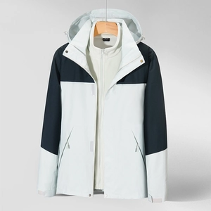 Veste de Randonnée Convertible Imperméable Coupe-vent Manteau à Capuche Doublure Polaire Amovible pour Hommes Femmes Alpinisme Décontracté