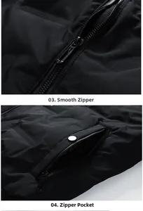 Detail eines glatten Metallreißverschlusses und einer Reißverschlusstasche an der Herrenjacke