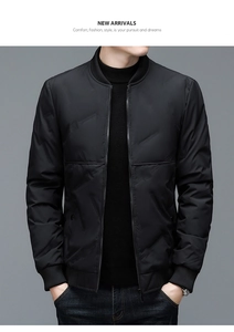 Close-up of black men's lightweight jacket featuring ribbed cuffs and metal zipper detail