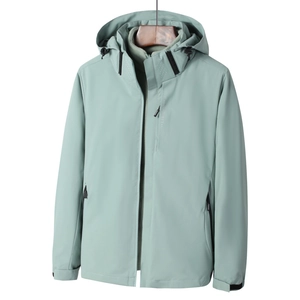 Veste de randonnée 3-en-1 vert menthe pour homme avec polaire amovible et zips étanches