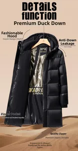 Detail der schwarzen Daunenjacke mit goldenem Wabenfutter und hochwertigen Reißverschlüssen