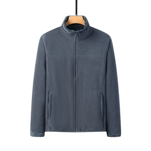 Unisex Winter Fleece Jacket Thermal Warm Polar Fleece Reversible Double Sided Wear Stand Collar Full Zip Casual Outerwear