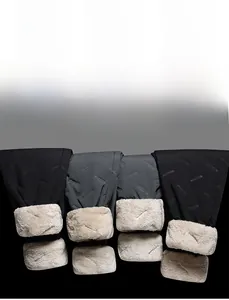 Détail macro de la doublure épaisse en laine d'agneau pour pantalons d'hiver chauds