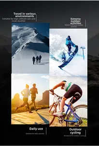 Detailed views of versatile windbreaker for hiking, skiing, running and cycling outdoor activities
