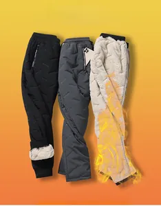 Détail de la doublure thermique en polaire épaisse pour pantalons d'hiver homme L à 7XL