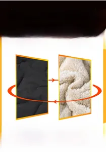 Détails du pantalon d'hiver avec tissu extérieur coupe-vent et doublure polaire épaisse