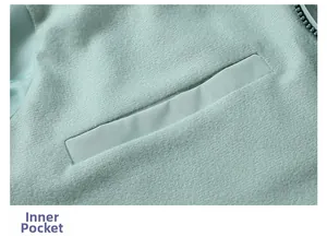 Detailed close-up showing the secure inner pocket of this wool outdoor jacket