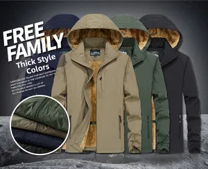 Flat lay of multiple waterproof hooded jackets showing fleece lining and color options