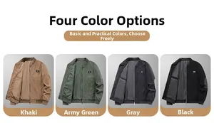 Viste multiple di bomber in velluto a coste da uomo nei colori kaki, verde, grigio e nero